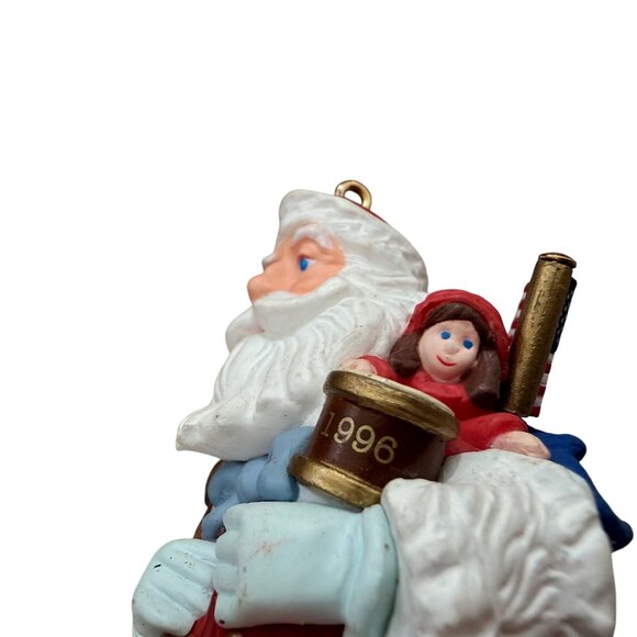 Patriotic Santa Claus Christmas Ornament 1996 Fitz & Floyd 5.5" - Picture 3 of 6